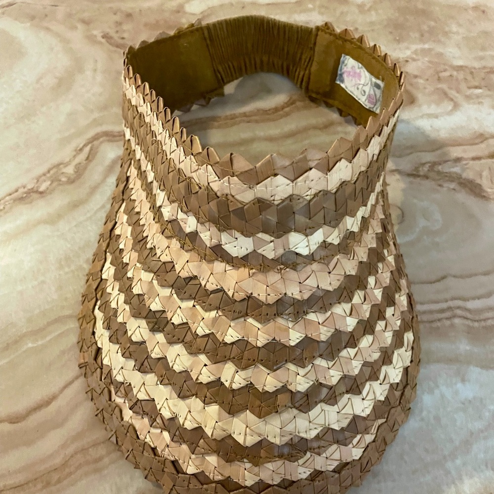 Free People Island Hopper Two Tone Straw Visor